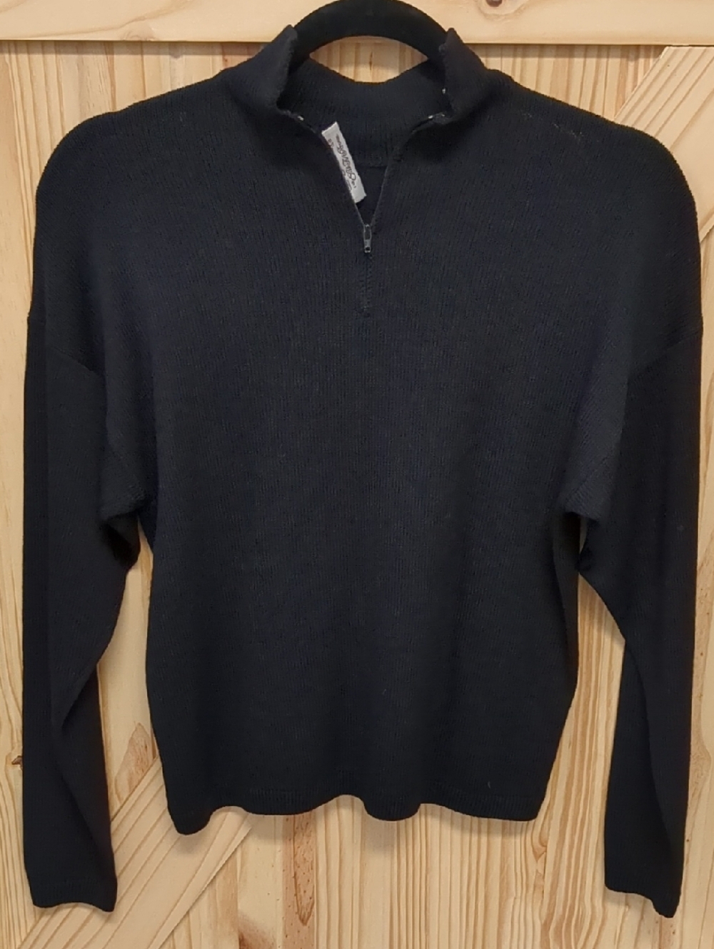 Saks Fifth Avenue Women's Black Zip-Neck Sweater